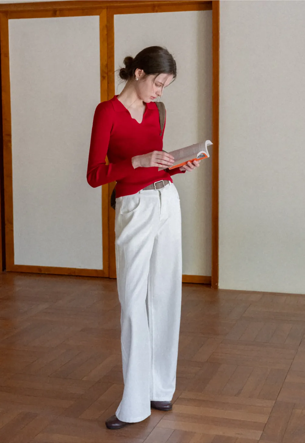 Wide Leg Casual Pants with Front Pockets