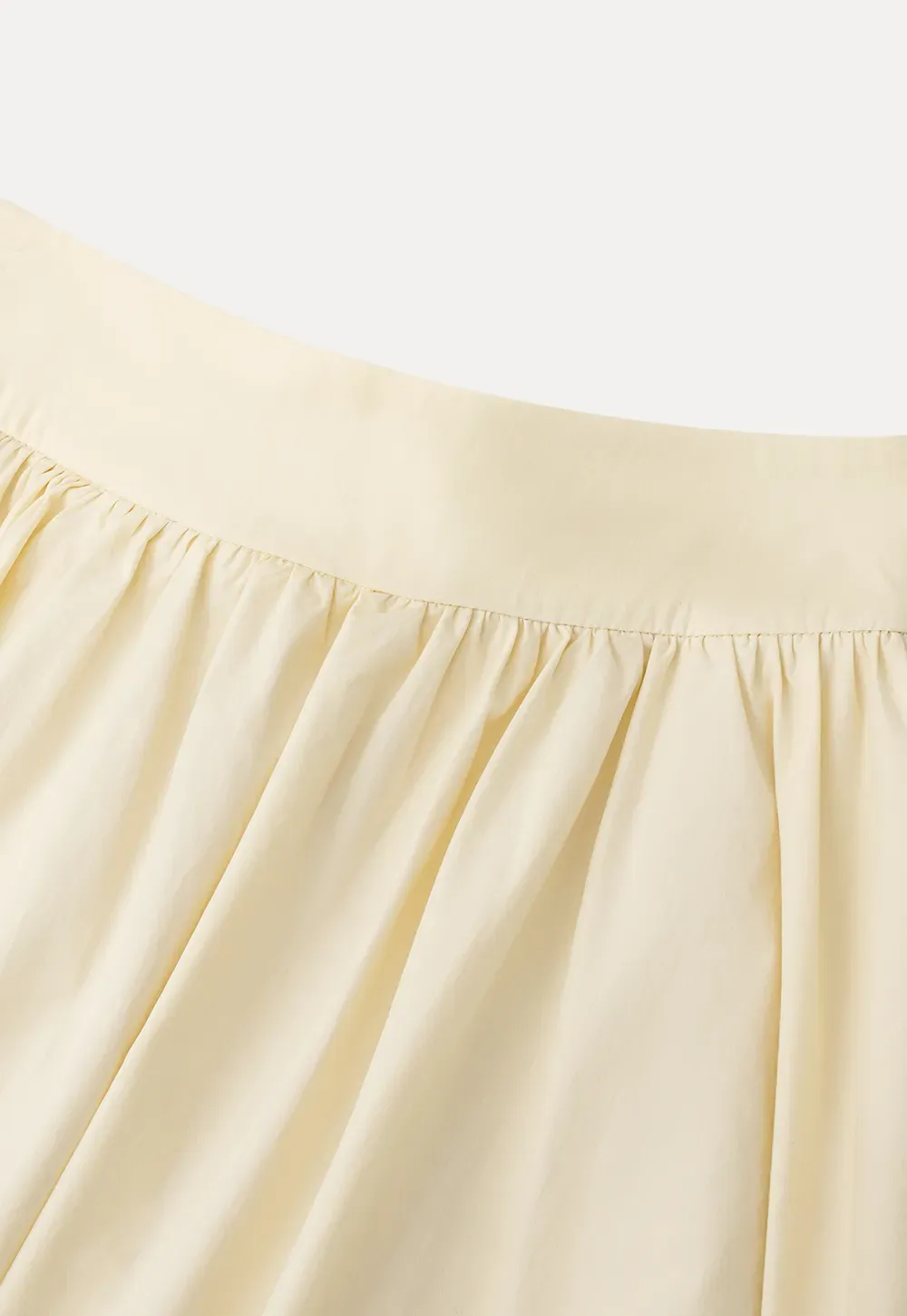 A-line pleated midi skirt with waistband