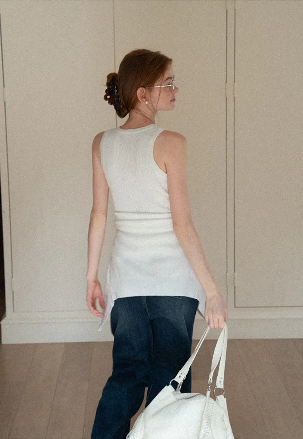 Wide Leg Denim Jeans with Belt Loop