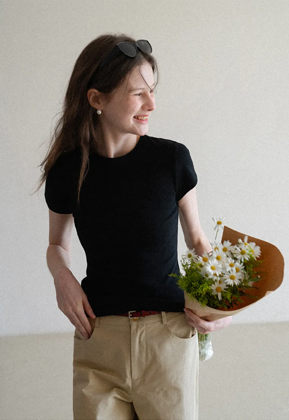 Wide Leg Casual Pants with Front Pockets