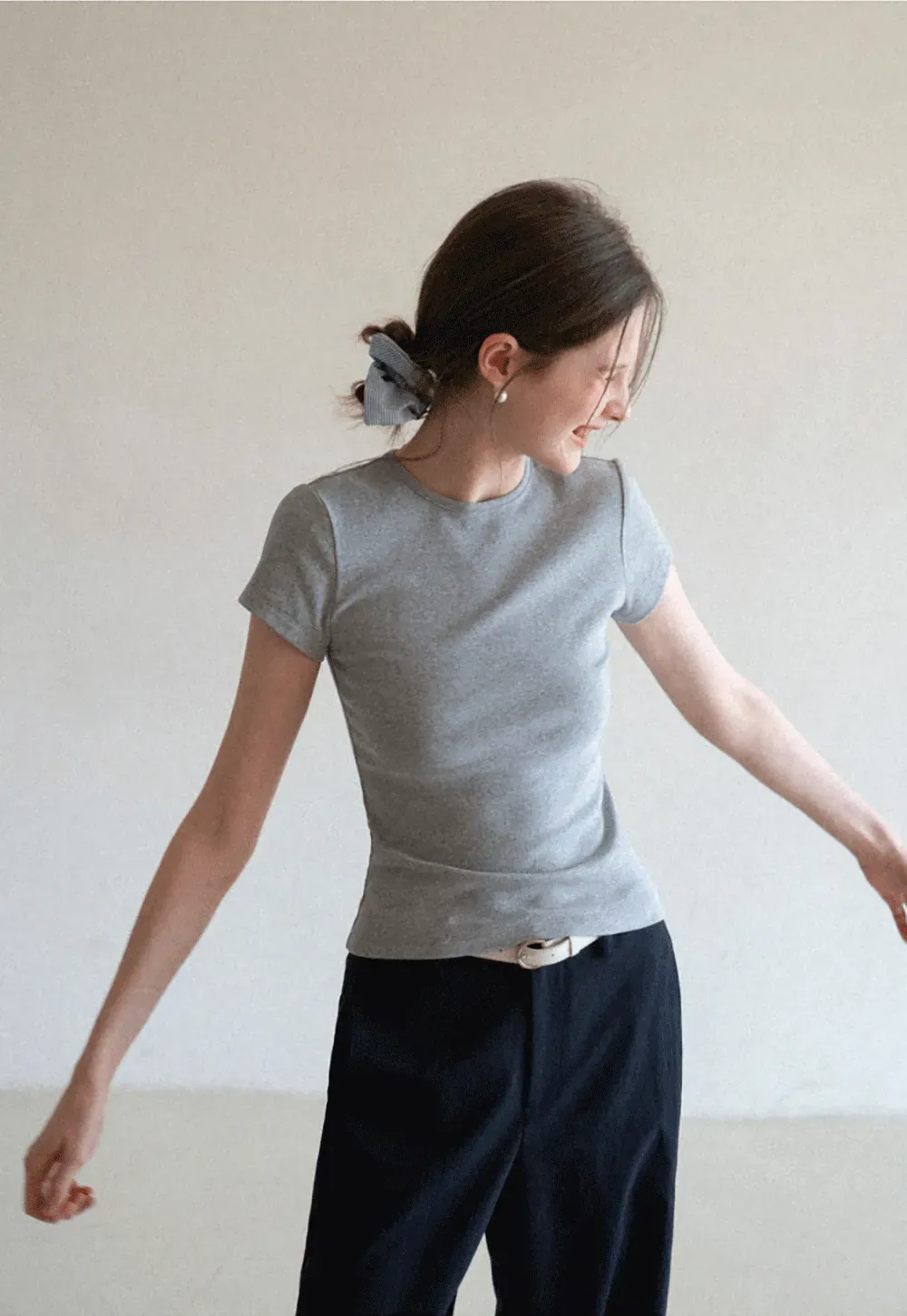 Slim Fit Short Sleeve Crew Neck T Shirt