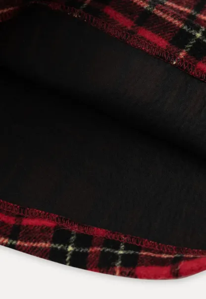 High waist plaid shorts with front pocket design