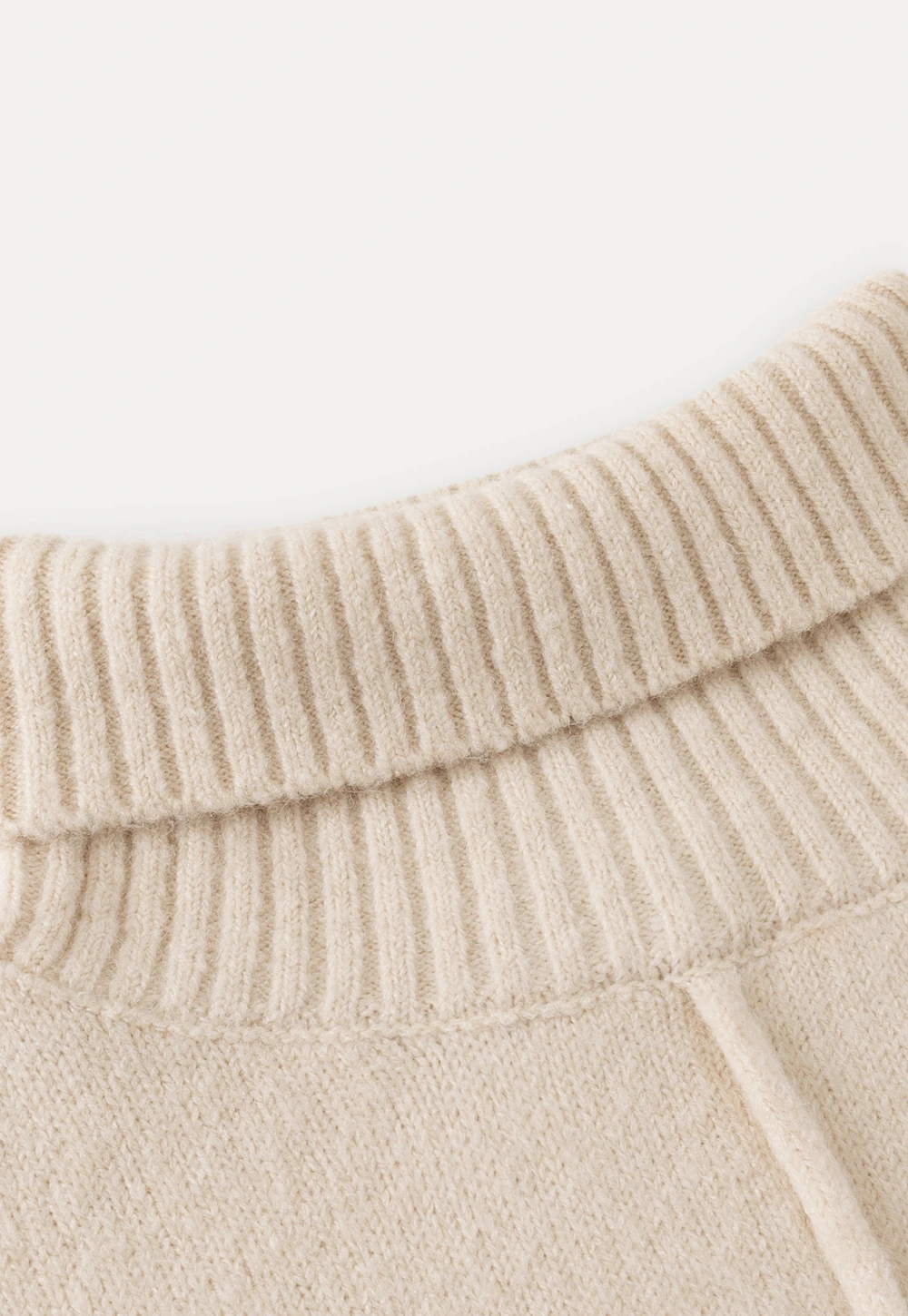 Center-Seam Turtleneck Crop Sweater