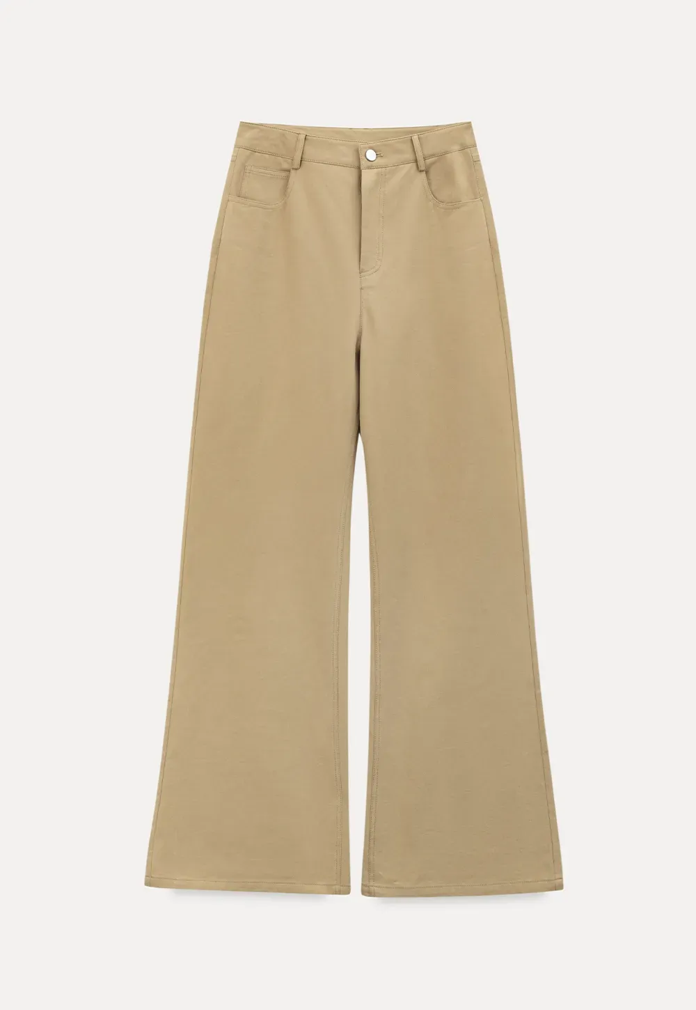 Wide Leg Casual Pants with Back Pockets