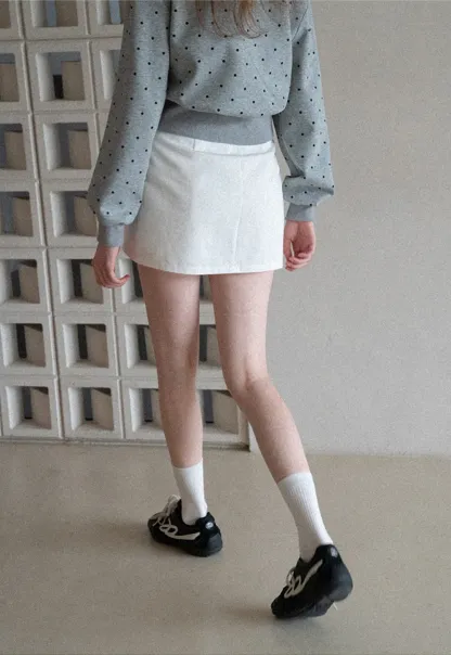 A-line mini skirt with clean lines and simple design