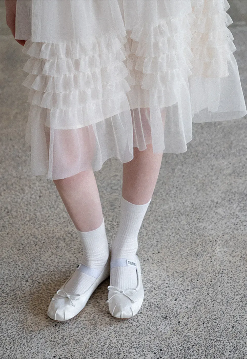 Tiered Ruffled Sheer Skirt with Drawstring Waist