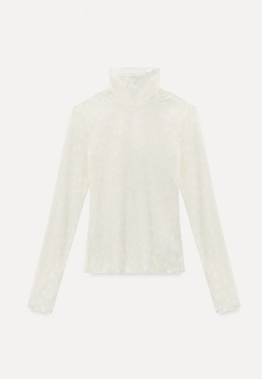 Sheer Star Print Long Sleeve Top