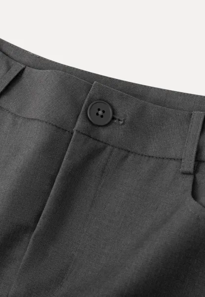 High waist tailored shorts with lace trim