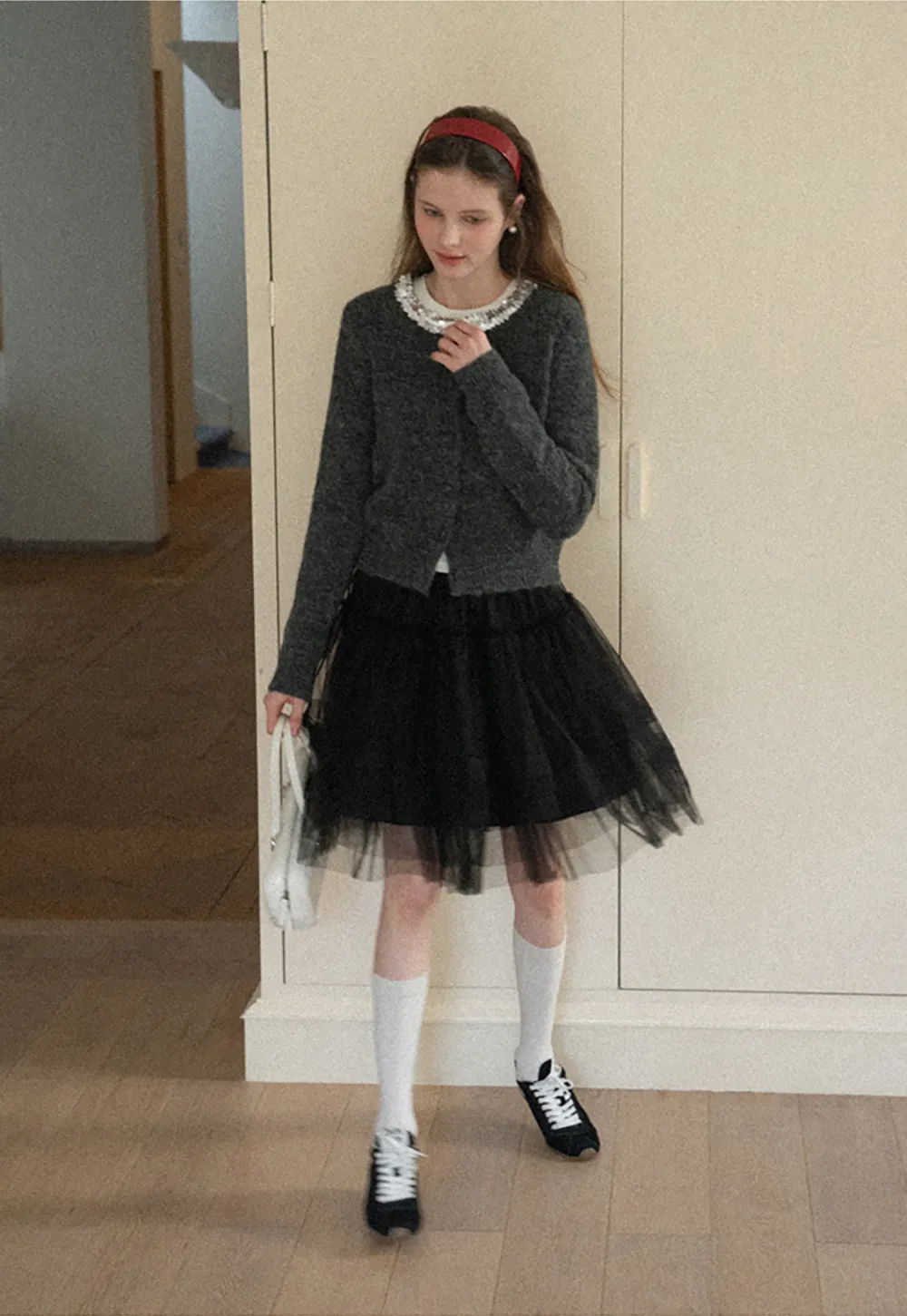 fluffy layered tulle skirt with elastic waistband
