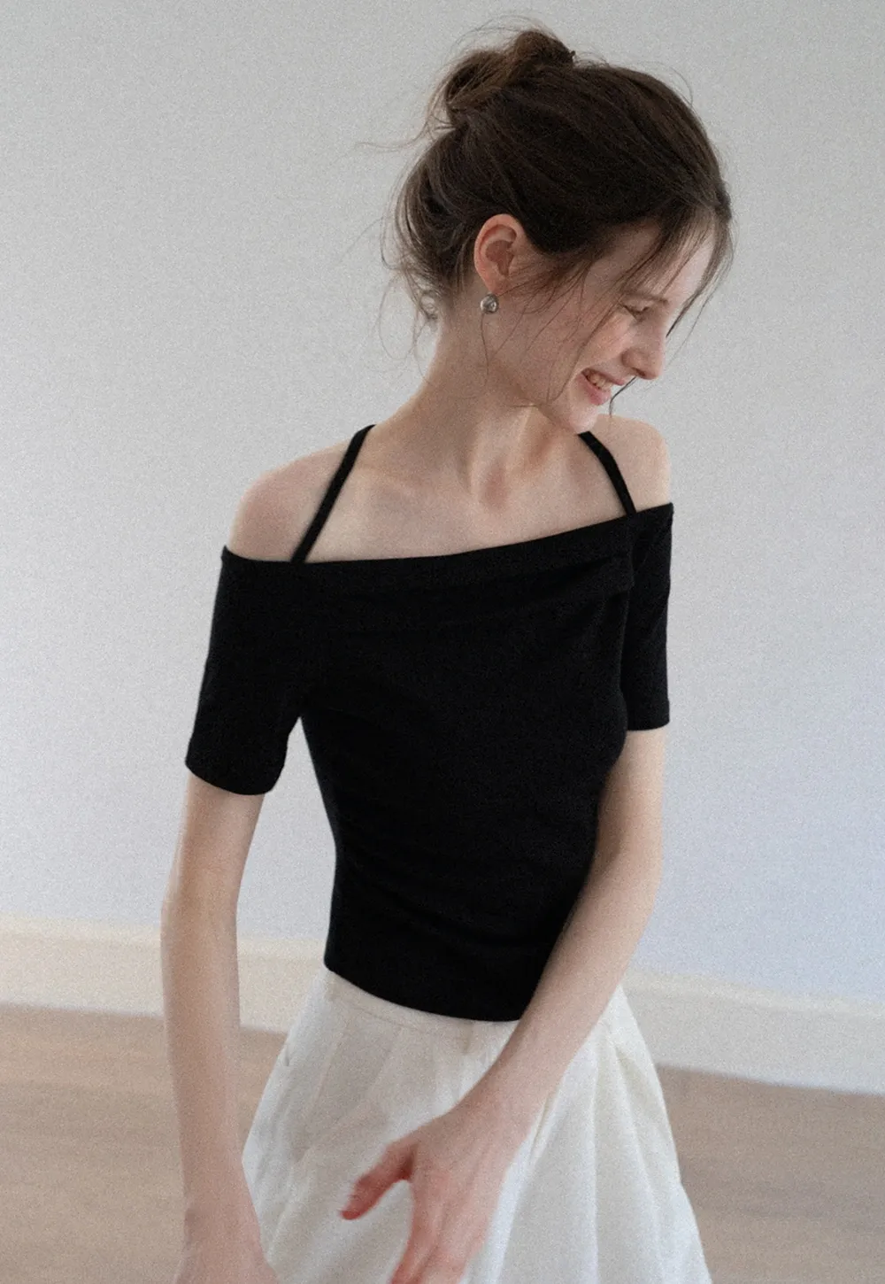 Strappy Off-Shoulder Tee