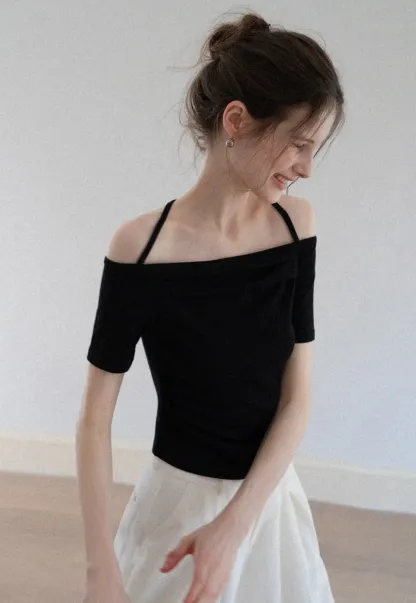 Strappy Off-Shoulder Tee