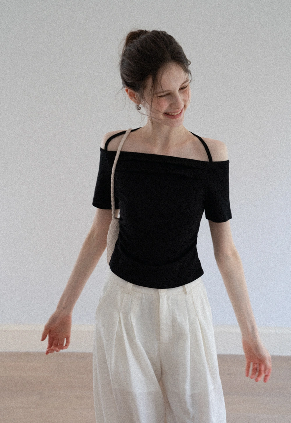 Strappy Off-Shoulder Tee