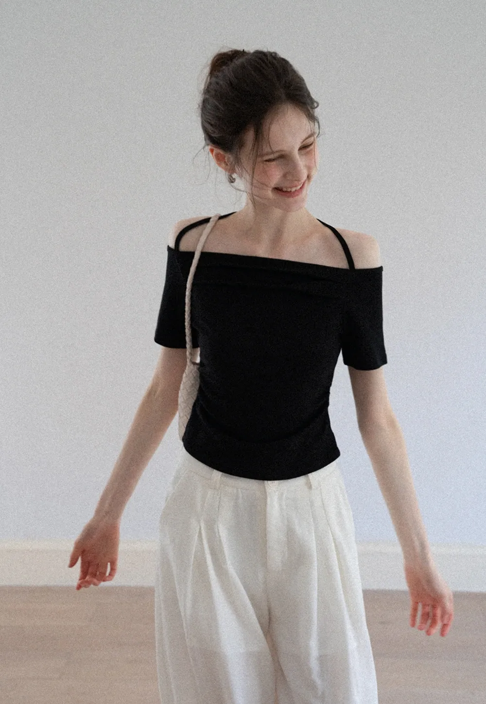 Strappy Off-Shoulder Tee