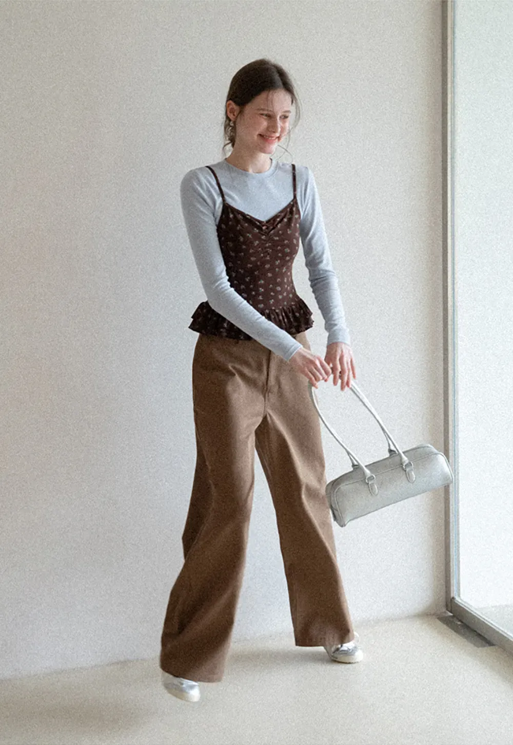 Elegant Long Sleeve Top with Neck Tie Detail