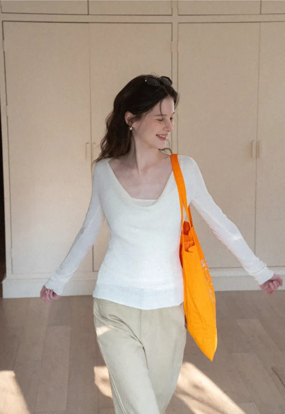 Woolen knit sweater and tank top