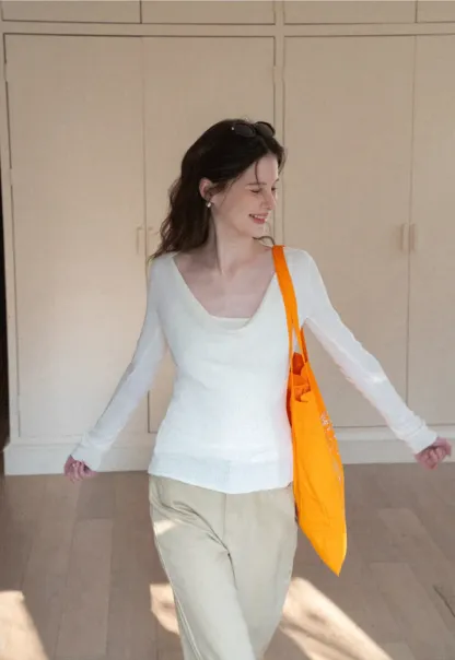 Woolen knit sweater and tank top