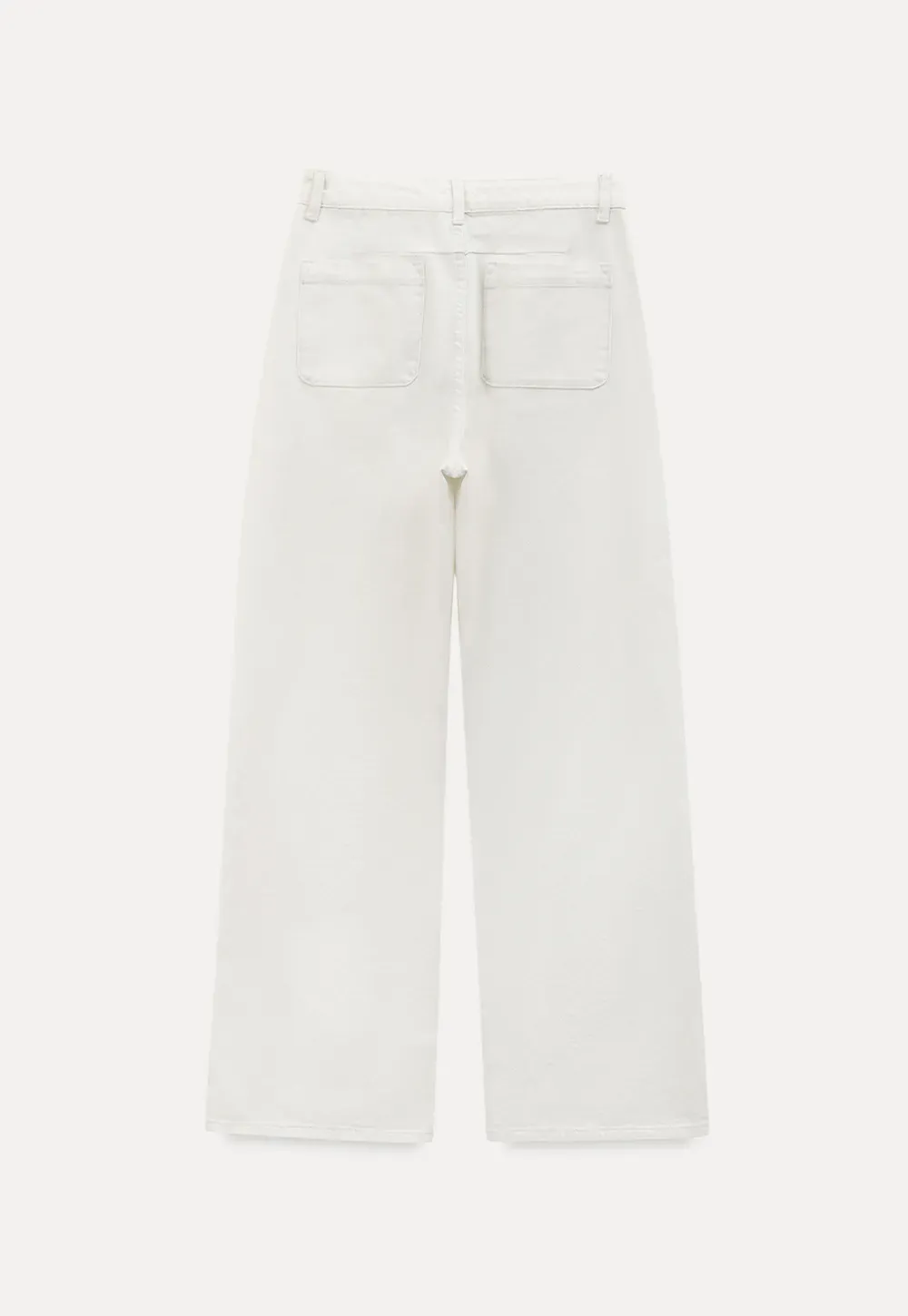 Wide leg high waist denim pants