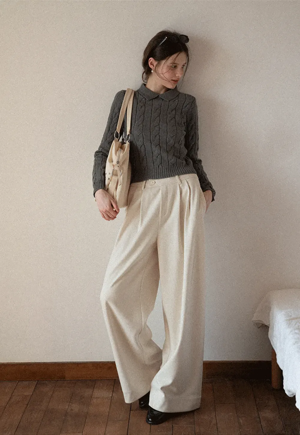 Elegant Wide Leg Trousers High Waist Design for Women