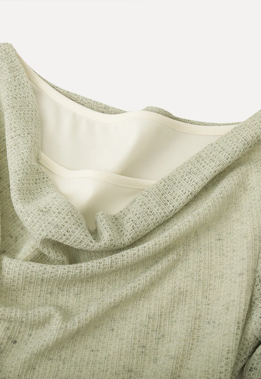 Long sleeve knit top with back tie detail