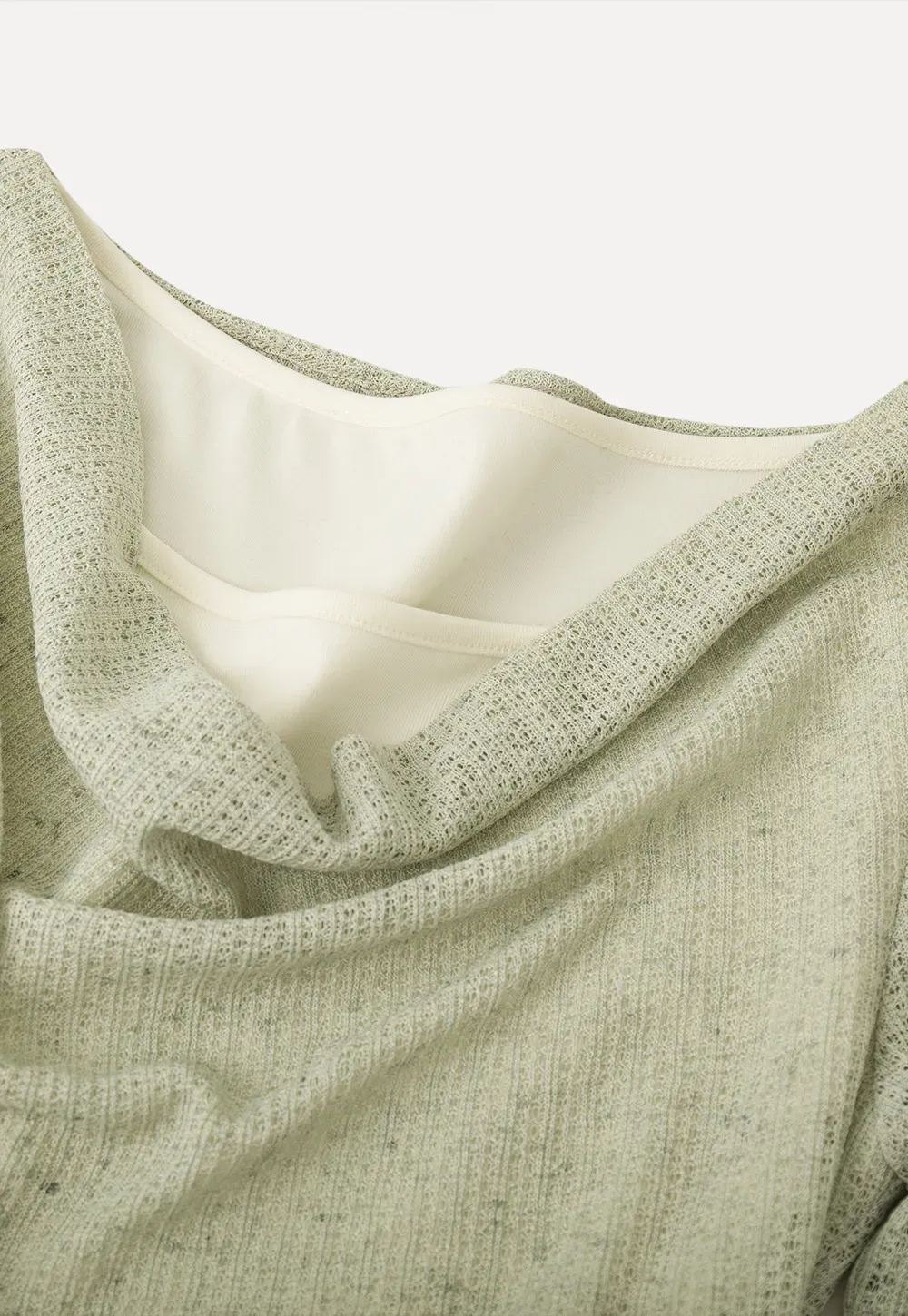 Long sleeve knit top with back tie detail