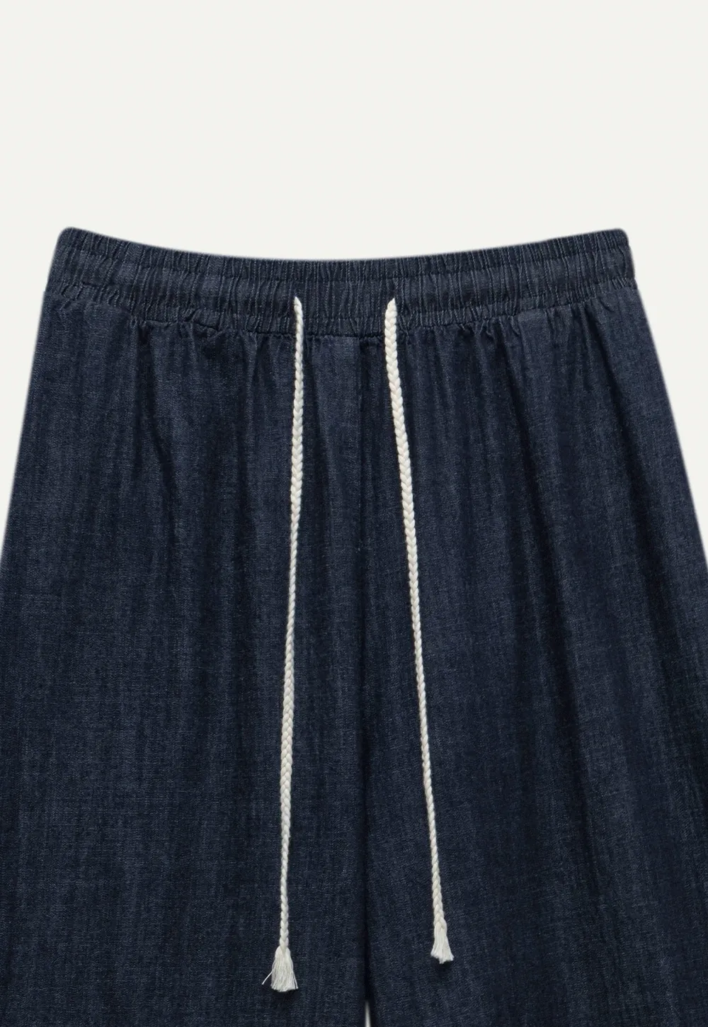 Lace Hem Wide Leg Jeans