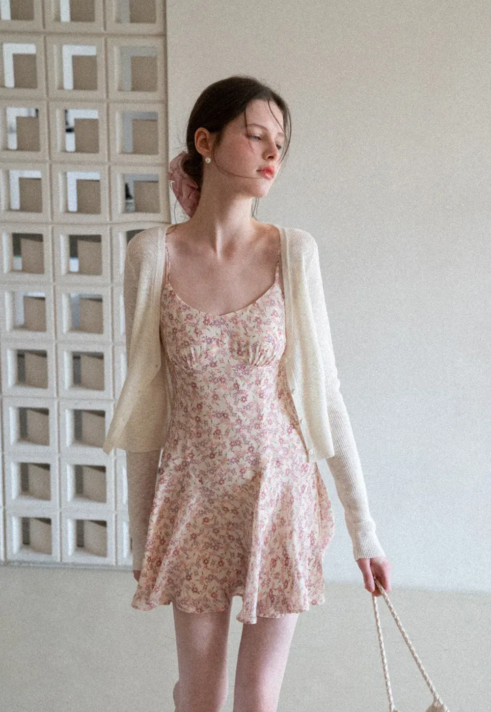 Lightweight Ribbed Knit Cardigan with Open Front