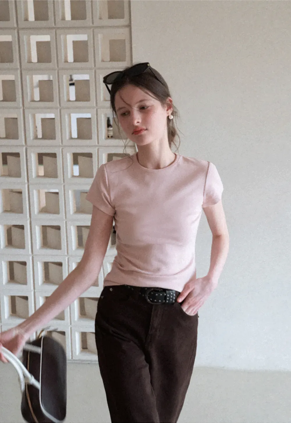 Slim Fit Short Sleeve Crew Neck T Shirt