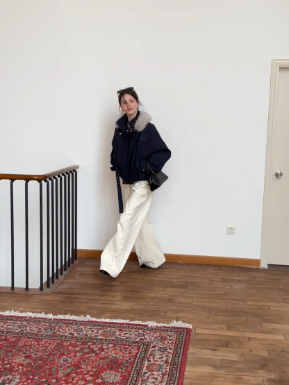 Stylish Fur-Collar Winter Jacket