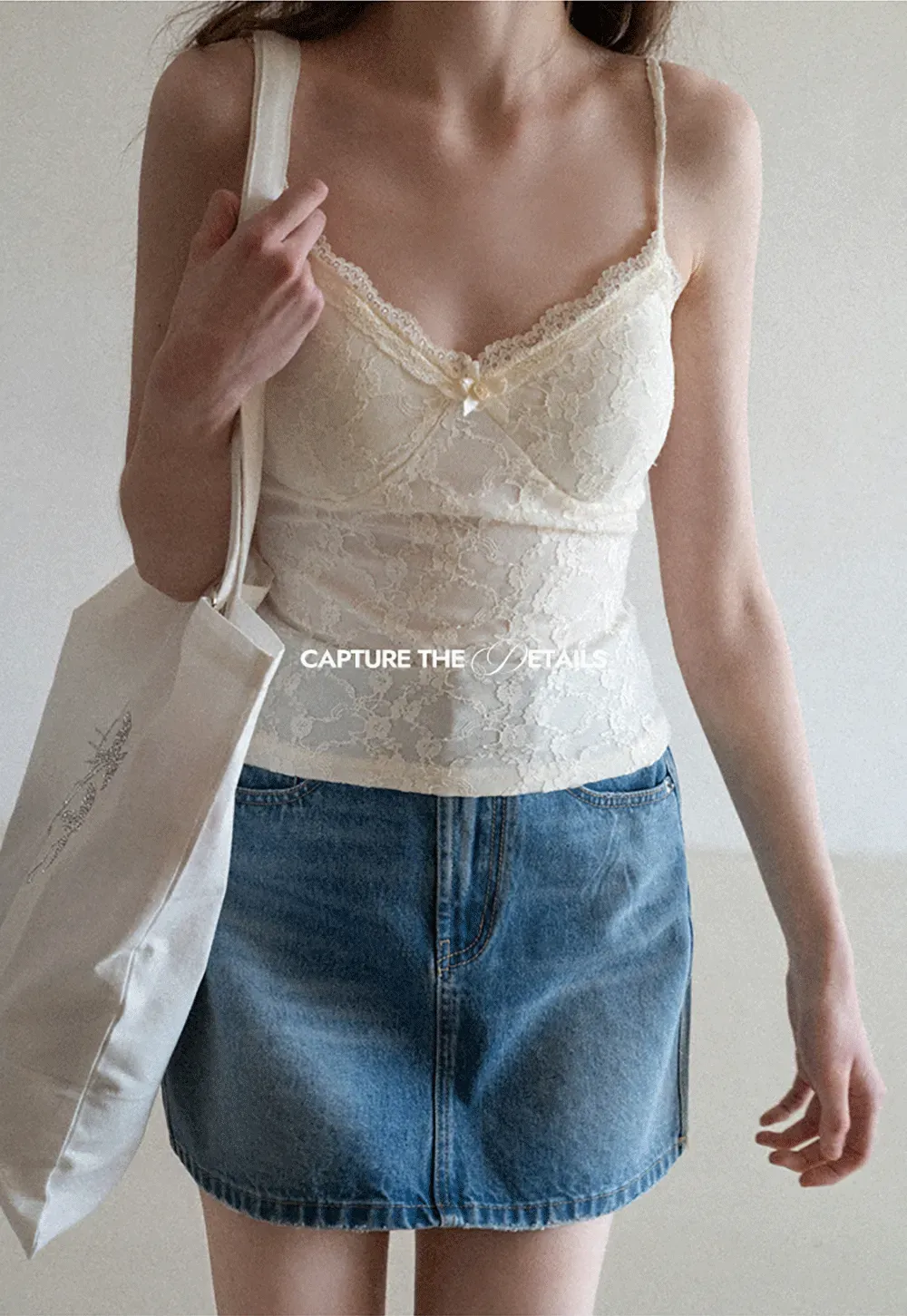 Lace Trimmed Camisole with Thin Straps