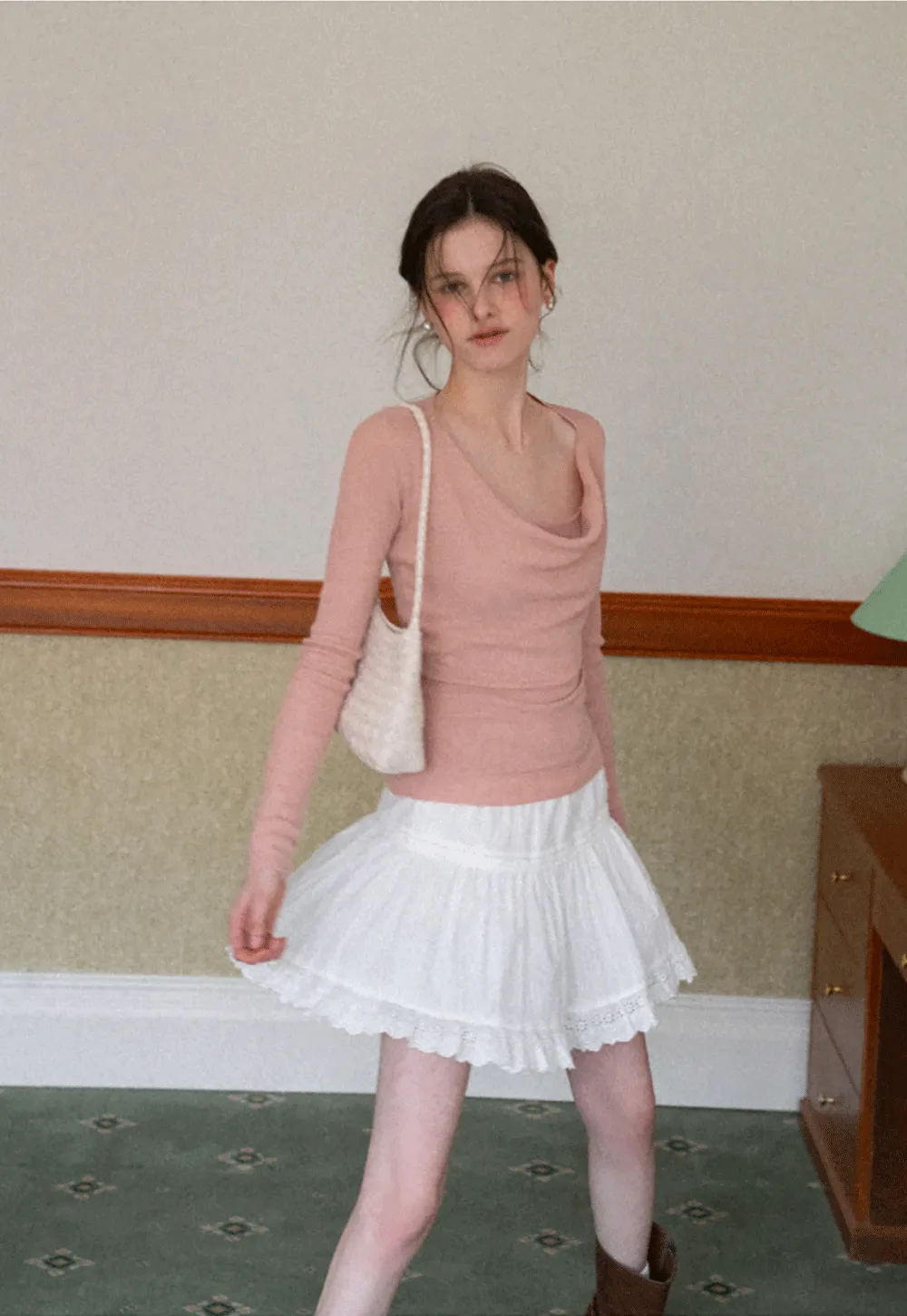 Woolen knit sweater and tank top