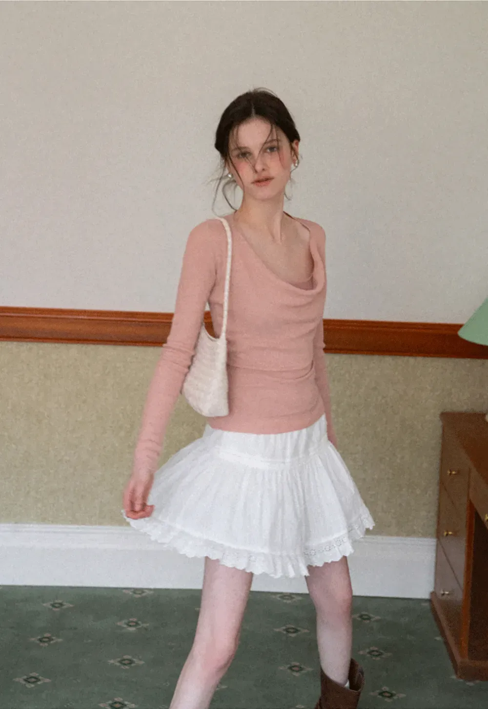 Woolen knit sweater and tank top