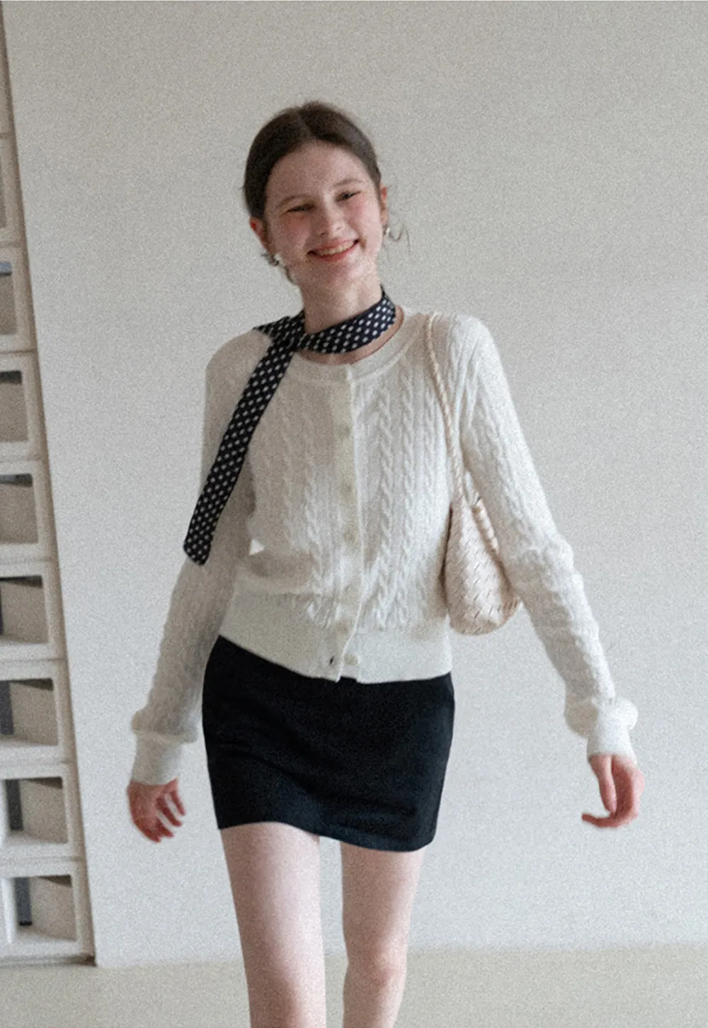 A-line mini skirt with clean lines and simple design