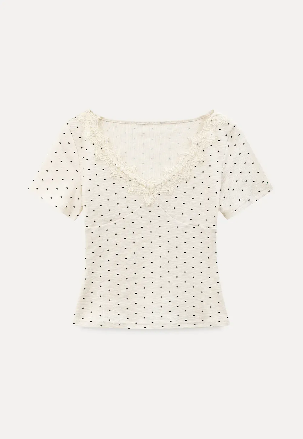 Polka Dot Short Sleeve T Shirt