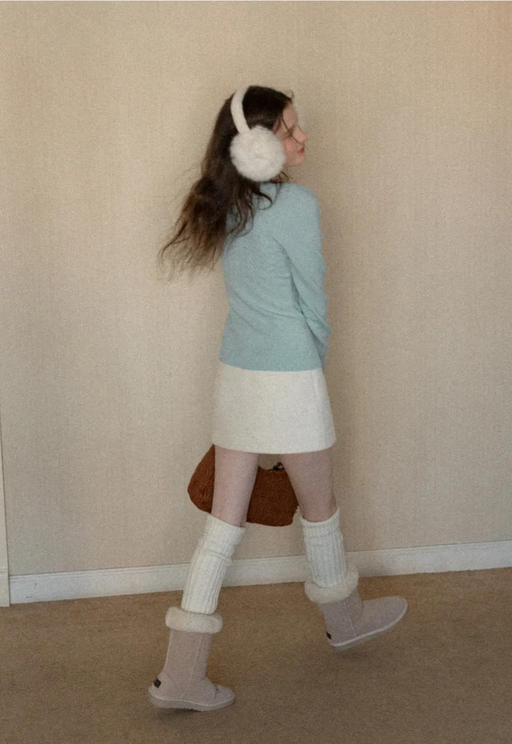 V Neck Long Sleeve Knit Sweater