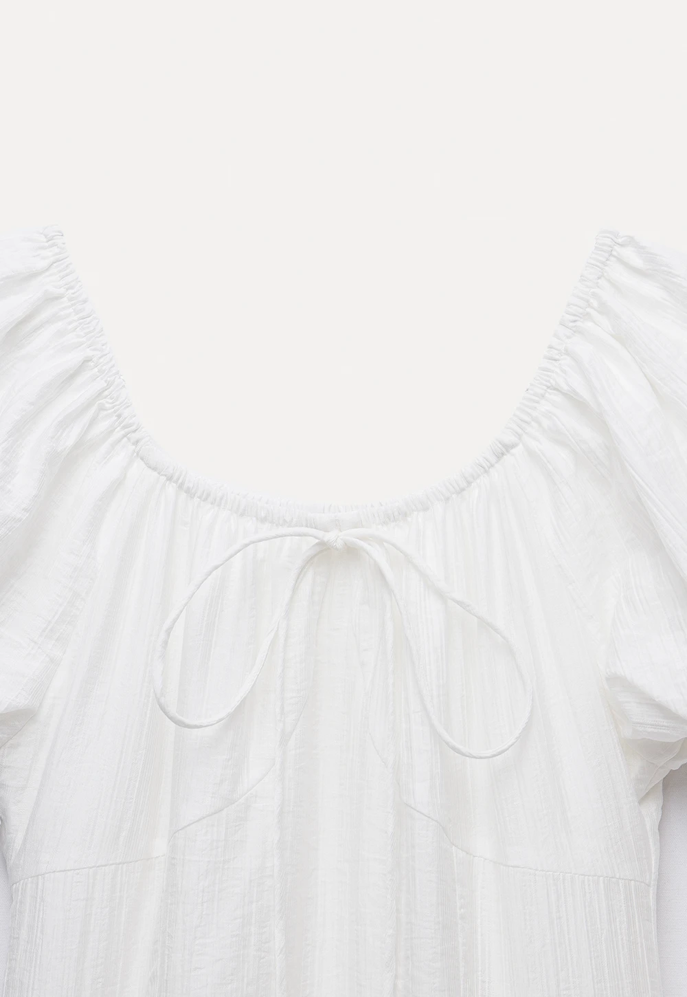 White Puff Sleeve Cottagecore Midi Dress