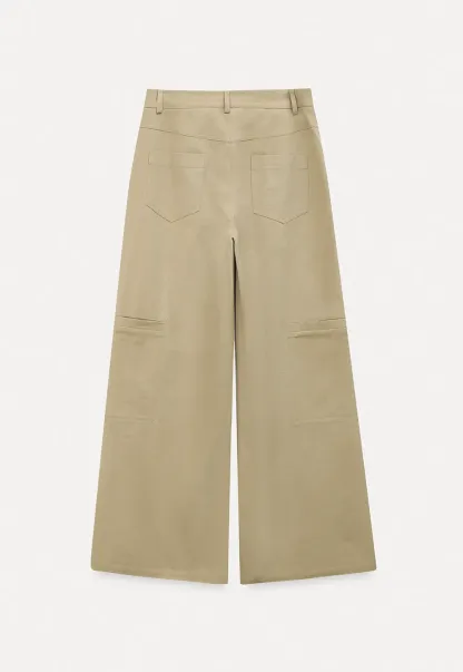 Wide Leg Casual Pants with Front Pockets