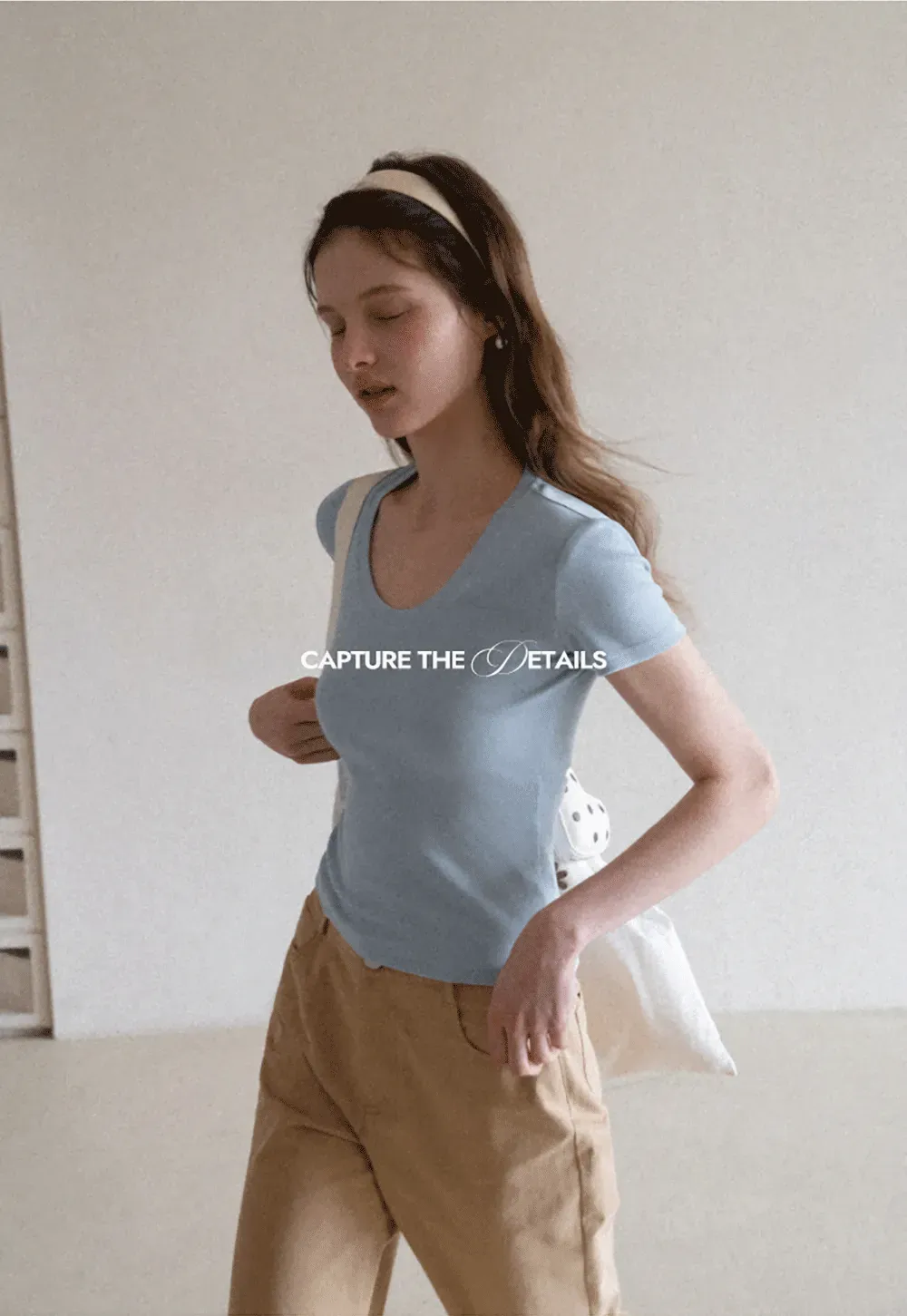 Short Sleeve Crop Top with Back Buttons