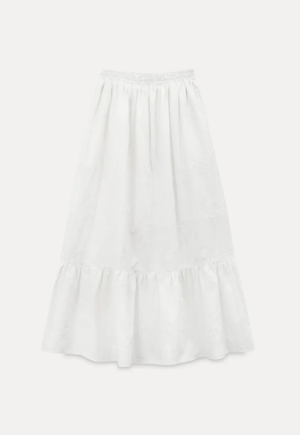 Shirt with ruffled sleeves and layered skirt