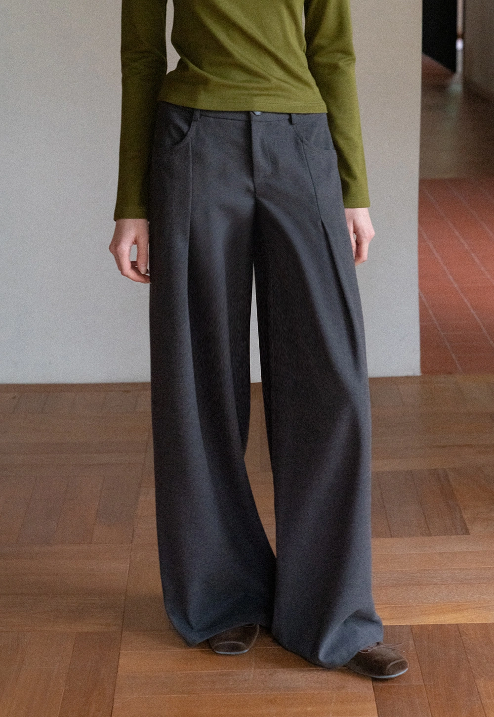 Elegant Wide Leg Trousers for Women Office Wear