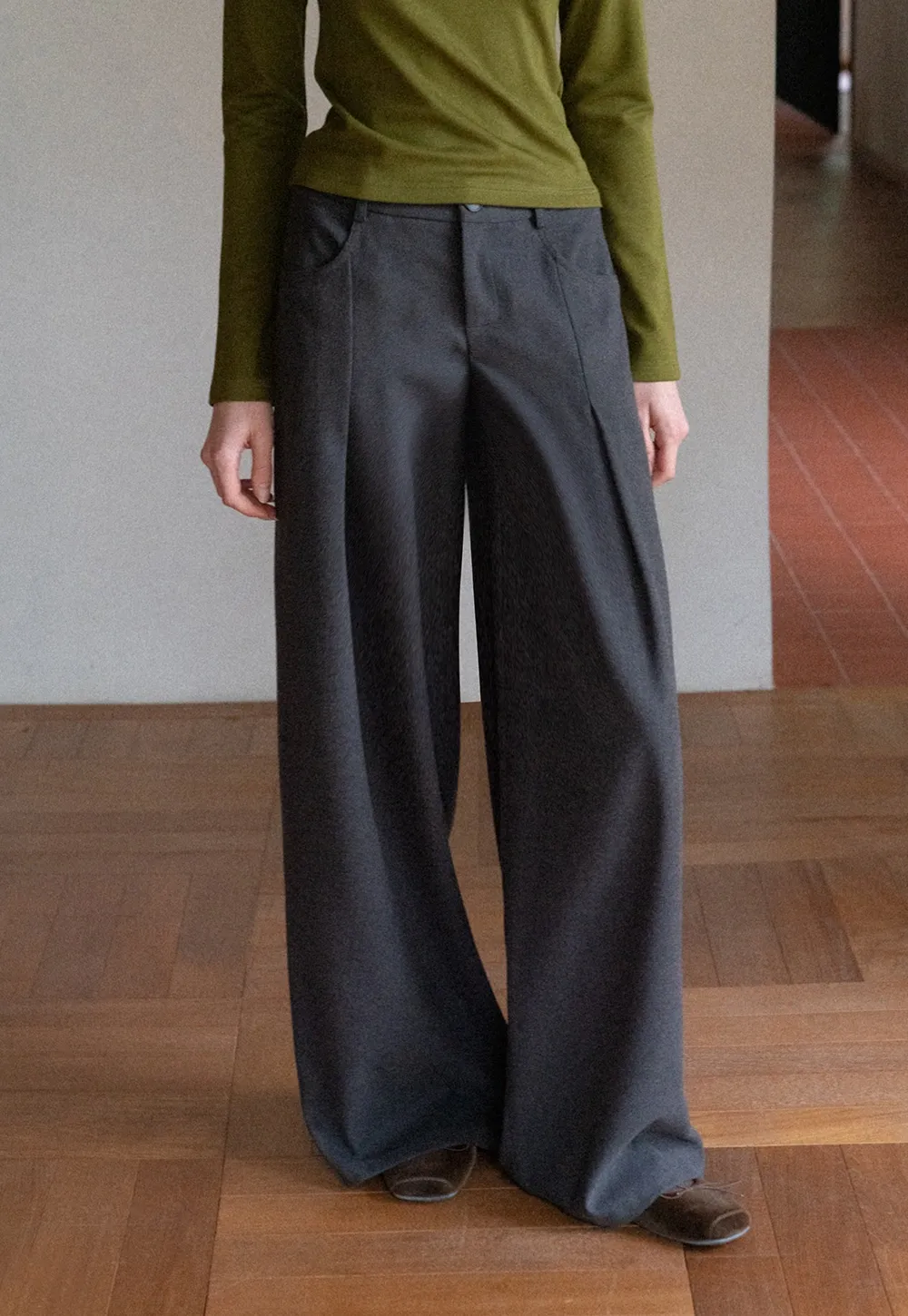 Elegant Wide Leg Trousers for Women Office Wear