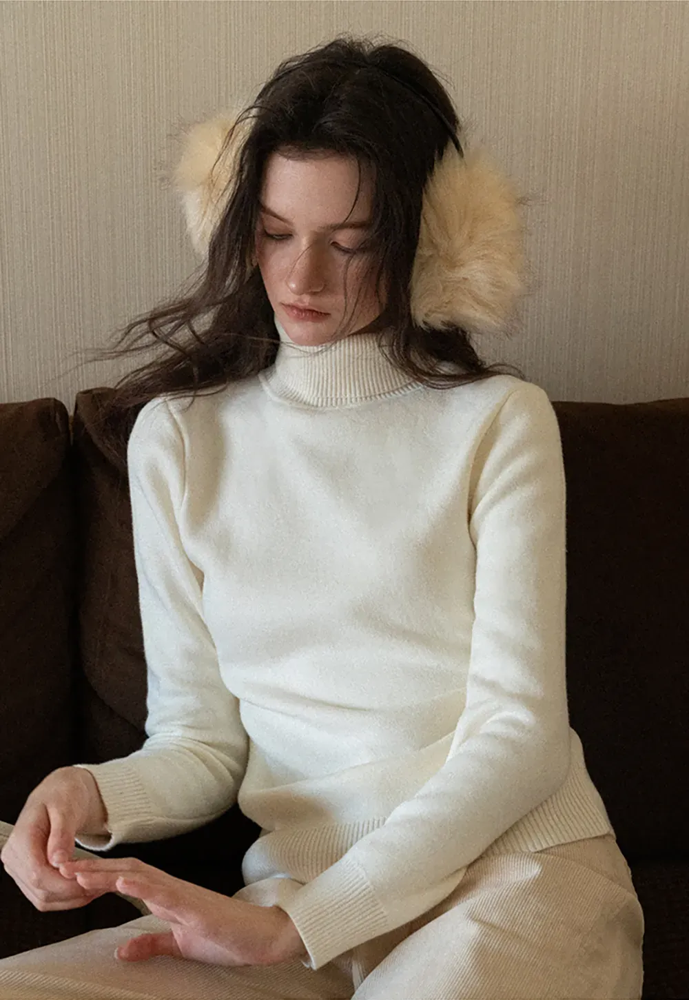 Soft Ribbed Turtleneck Sweater