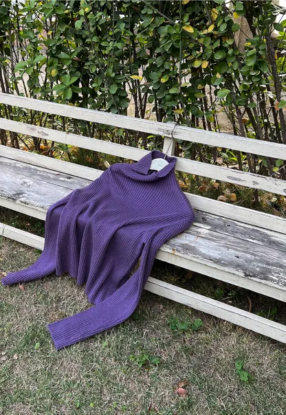 Women Ribbed Turtleneck Sweater for Fall