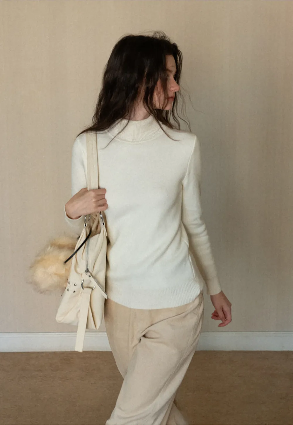 Soft Ribbed Turtleneck Sweater