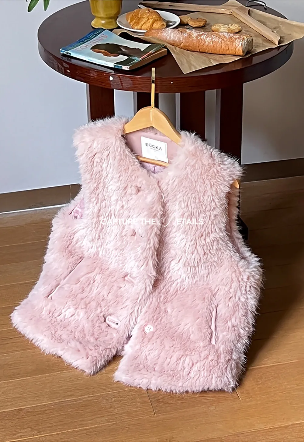 Elegant Faux Fur Vest with Buttons