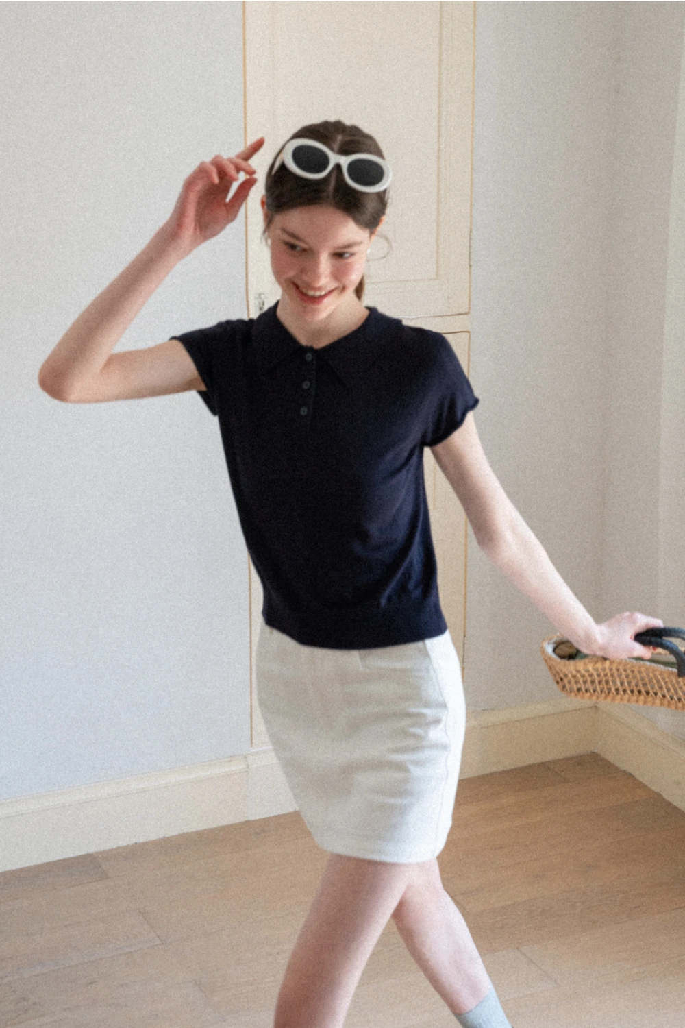 Short Sleeve Knit Polo Shirt