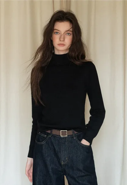 Soft Ribbed Turtleneck Sweater