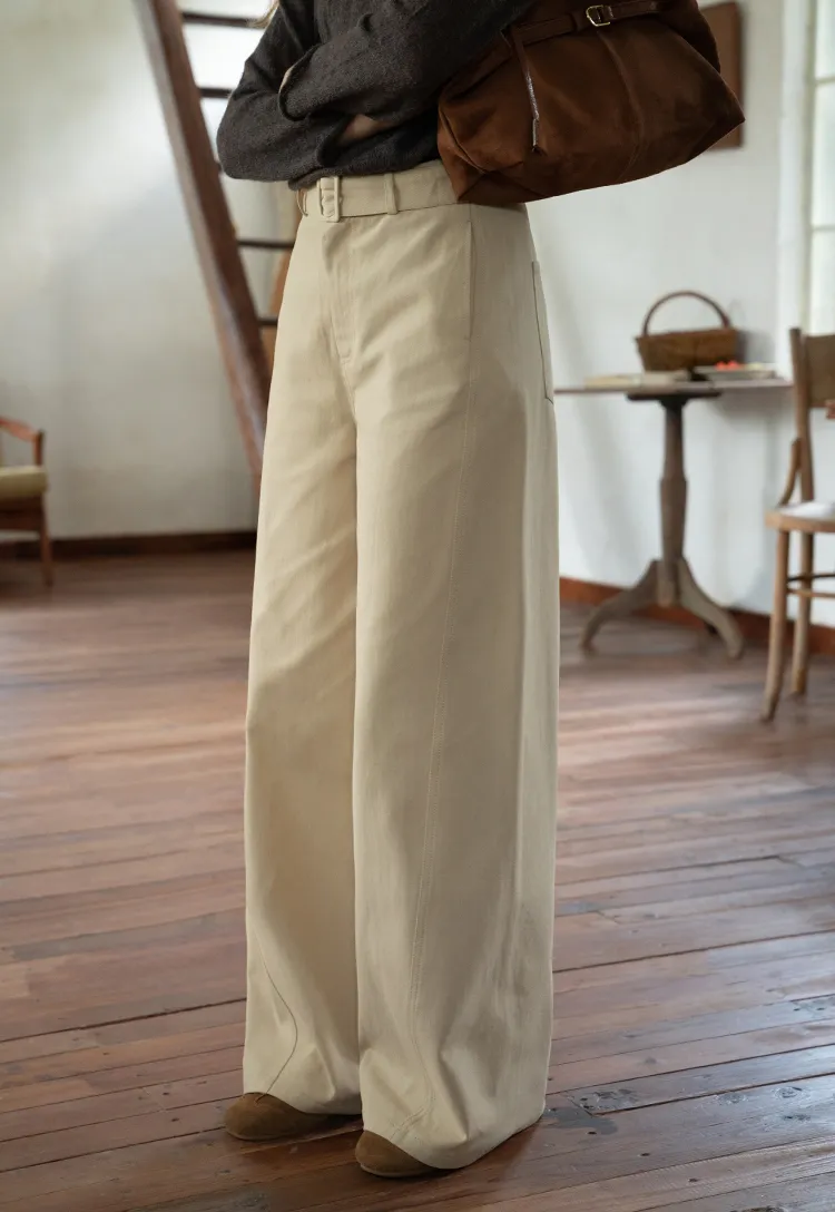 Belted Wide-Leg Trousers