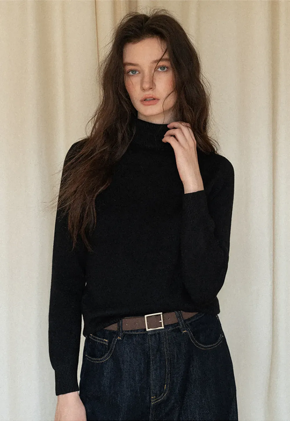 Soft Ribbed Turtleneck Sweater
