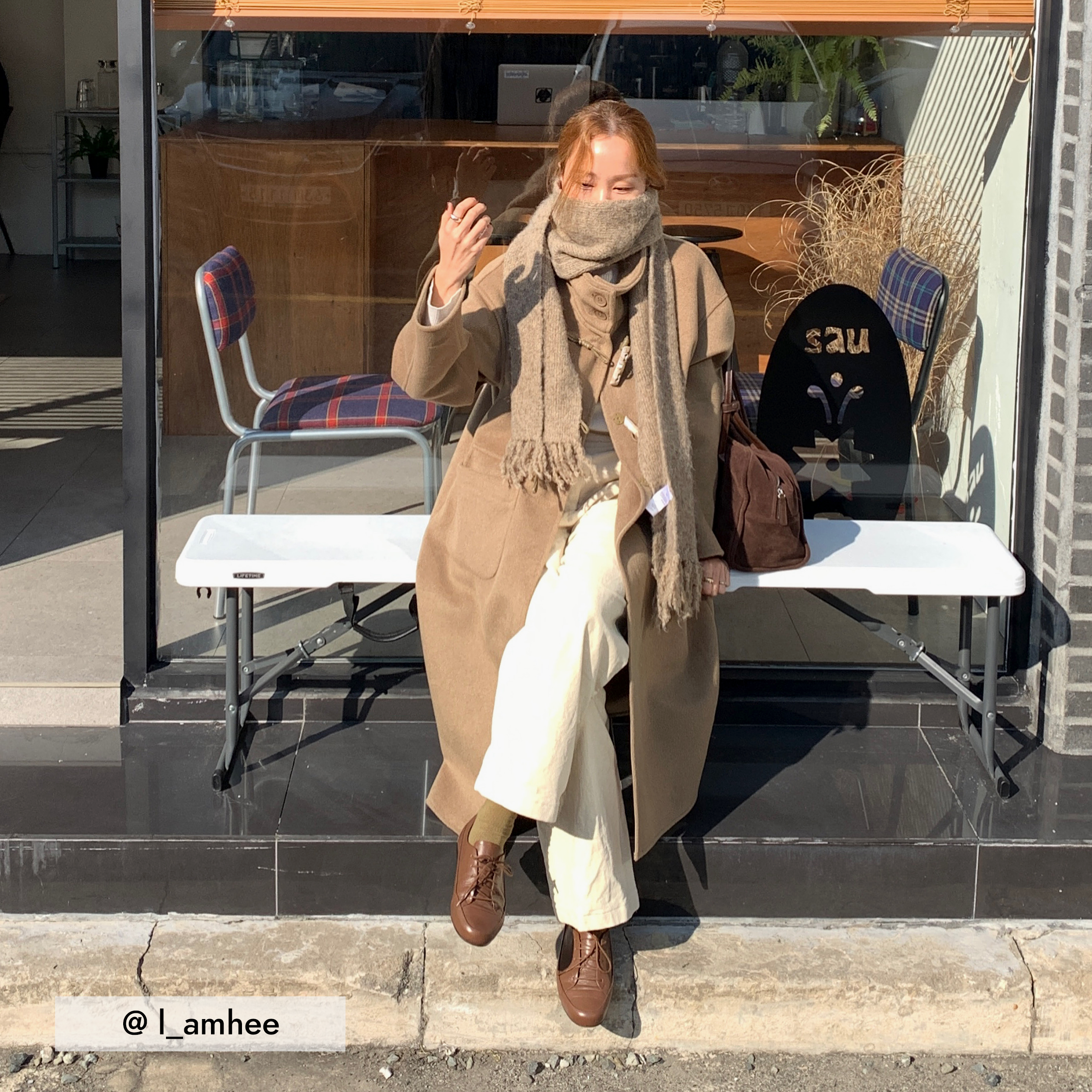 レディース ツイード ジャケット - クロップド、ノーカラー、ブラック