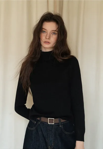 Soft Ribbed Turtleneck Sweater